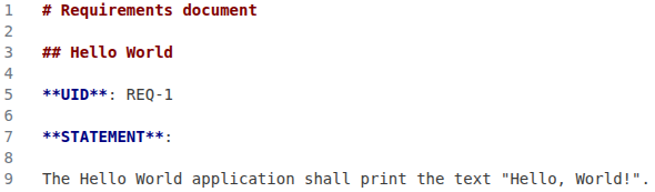 Markdown HLR example